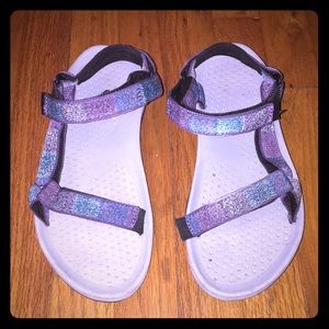 Teva Purple and Blue Chaco-like Sandals